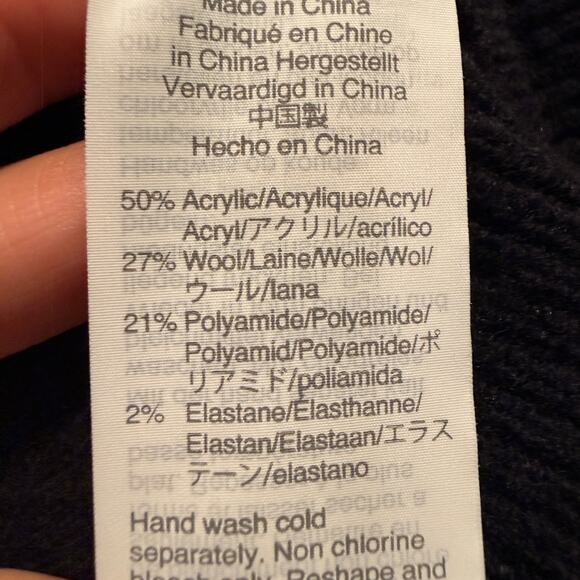 Madewell Wool Blend Black V Neck Sweater Coziest Yarn Soft Knit Women Small Fall - Picture 5 of 7